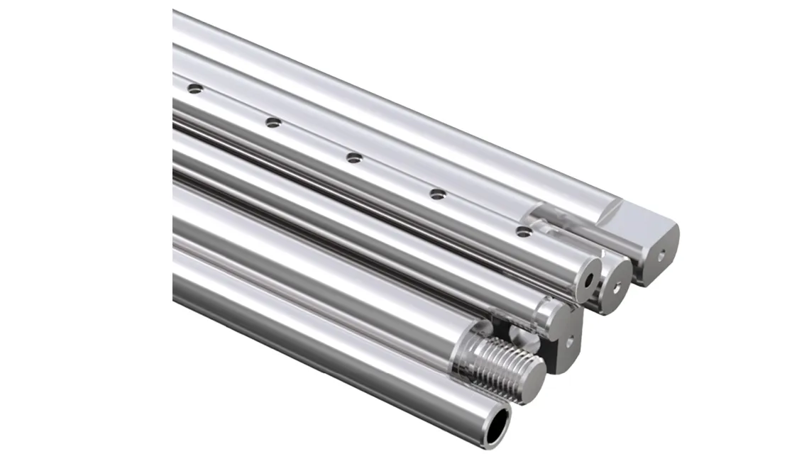 Precisionsaxlar från vår leverantör Exxellin. Precisionsslipade, induktionshärdade axlar, ultraprecisionsaxlar.
