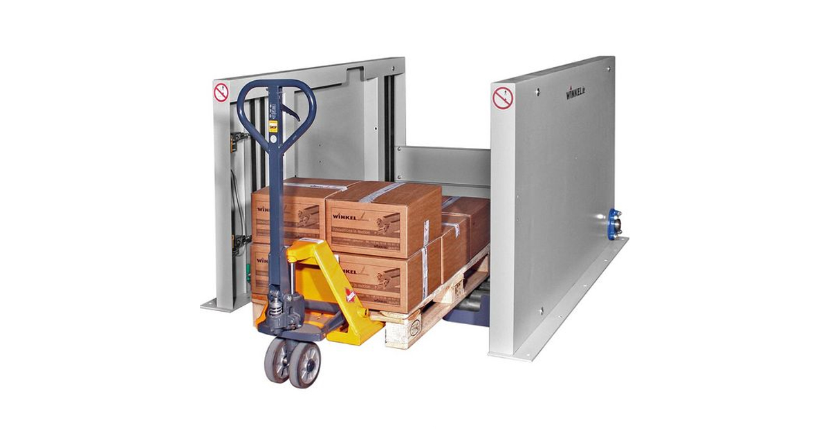 Pallmatningsstation och pallstaplingssystem från vår leverantör Winkel GmbH