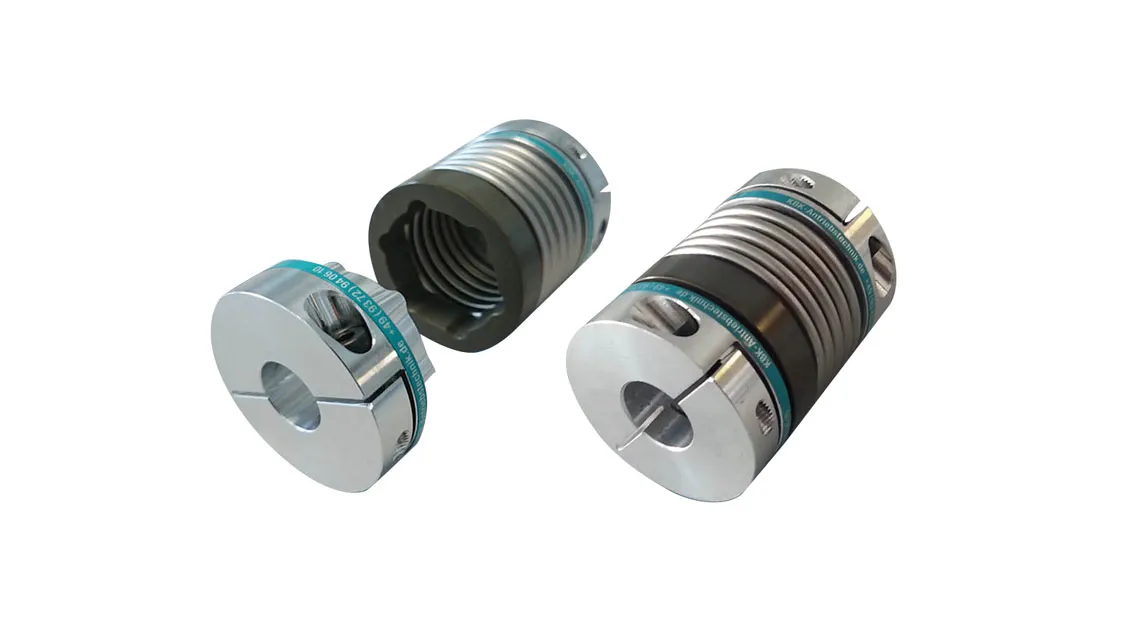 Metallbälgkoppling Kb 2P från KBK har en axeldiameter på 3 - 25 mm och momentområde 0,5 - 10Nm