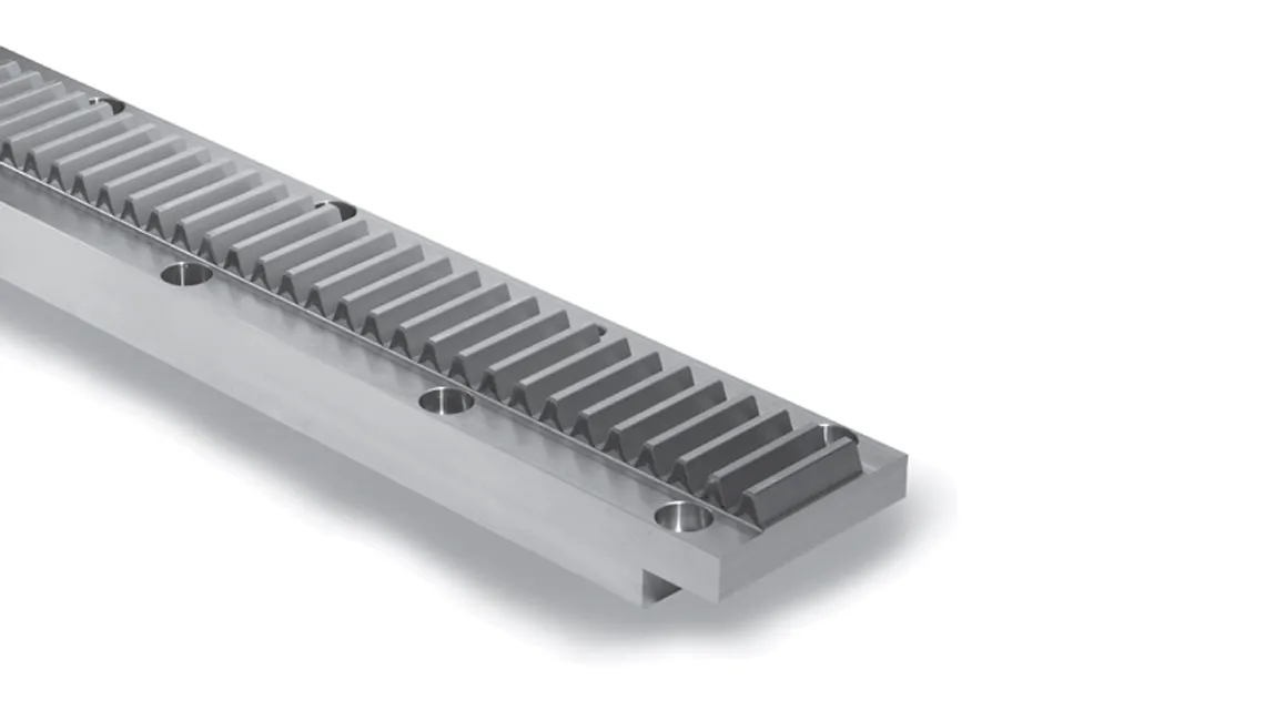 Kuggstänger och moduler upp till 16 eller i metriskt utformade kuggar, i utförande med snedskurna eller raka kuggar.